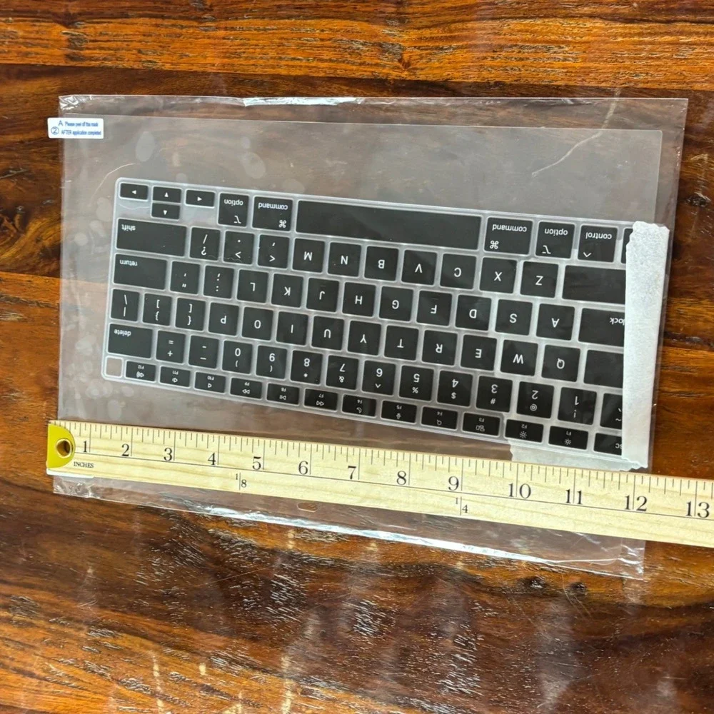 DONGKE Black Silicone Keyboard Cover for MacBook Air 13 Inch 2018-2021 Release